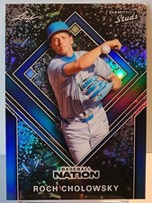 2026 Leaf Baseball Nation Roch Cholowsky Diamond Studs Blue Parallel /49 UCLA