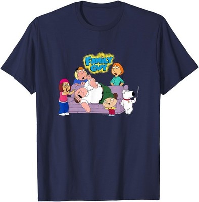 Family Guy Drunk Peter and Family with Logo Cartoon T-Shirt