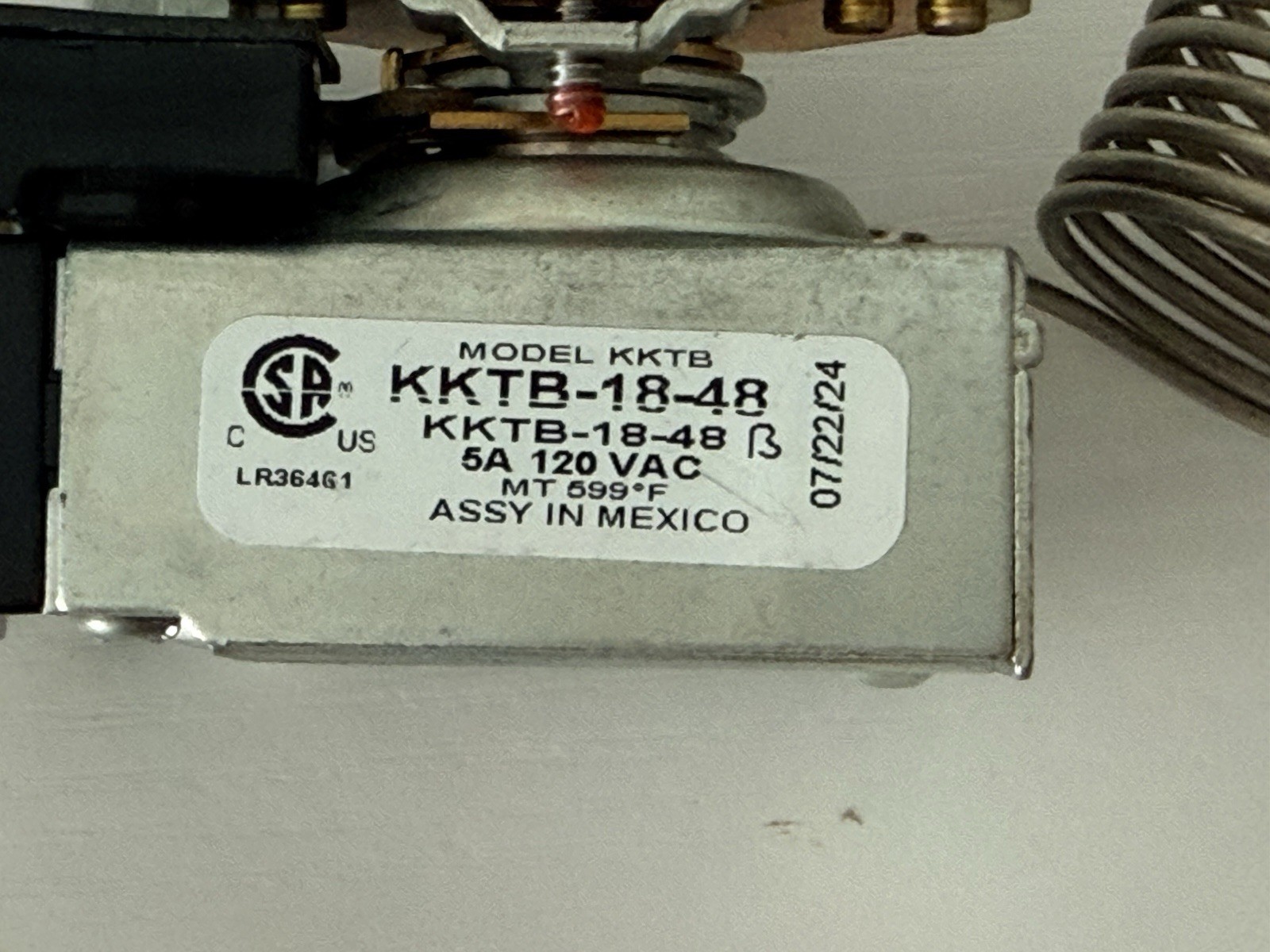 KUCHT , THOR, NXR, KKTB-18-48, OVEN THERMOSTAT Ass’y , OEM, New condition