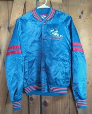 Vintage NFL Chalk-Line NEW YORK GIANTS Satin Windbreaker Bomber Jacket SZ Small