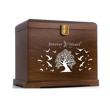 Wooden Pet Urn Solid Wood Memorial Cremation Box Funeral Supplies Birthday Box
