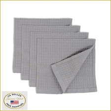 GILDEN TREE Waffle Washcloths for Showering, Exfoliating Face & Body - 4-Pack