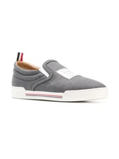Thom Browne 4-bar paper label slip-on trainer grey