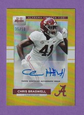2023 Bowman University Alabama CHRIS BRASWELL Auto Gold Foil /50 BUCS