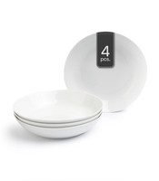 Suppenteller 4Er Set Tiefteller Tafelservice Tief Porzellan Weiß Rund 20 Cm
