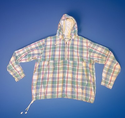 Alpine Design Vintage Anorak Pullover Half Zip Hoodie Plaid Big Pocket Men s XXL