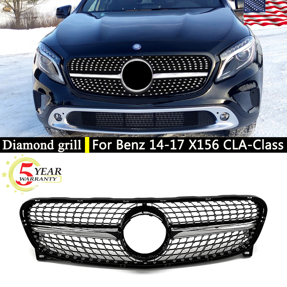 Front Bumper Grill For Mercedes X156 GLA-Class 2014-2017 GLA200 GLA250 Grille