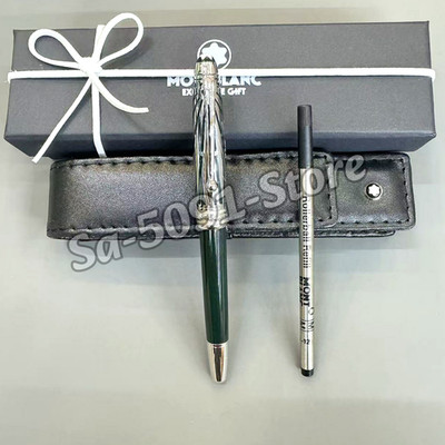 MONTBLANC Meisterstück Classique Green Resin Platinum Trim Rollerball Pen Luxury