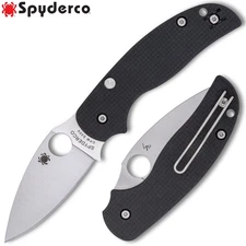 Spyderco Sage 6 Button Lock S30V Satin Blade Carbon Fiber/G10 Handles C123CFBCLP
