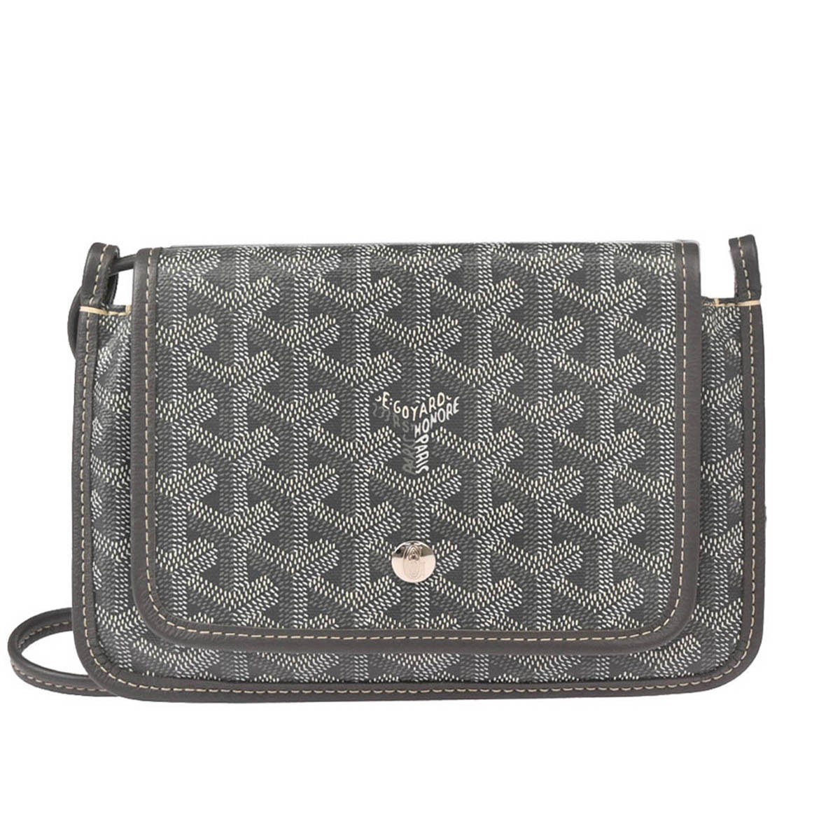 Goyard Gray Plumet Shoulder Bag Pochette Wallet WOC ADM020242