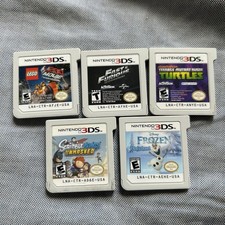 Nintendo 3Ds Game Lot Of 5 Tested Working TMNT LEGO DISNEY SCRIBBLENAUTS Furious