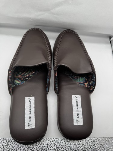 Dr Leonard's Diabetic Slippers 11 Mens Brown - Picture 5 of 20