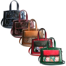 Laura Vita Borsa A Spalla Shopper In Pelle Con Motivo Di Fiori E Animali Arlina