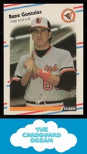 Rene Gonzales 1988 Fleer #560 Rookie Baltimore Orioles Baseball Card. rookie card picture