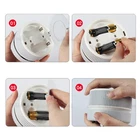 (White) Mini Vacuum Cleaner Home Desk Vacuum Dust Crumbs Cleaning Tool