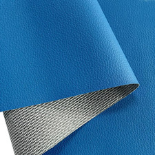 Blue Soft Faux Leather Fabric 0.5Mm Pleather Marine Vinyl Fabric for Home Furnit