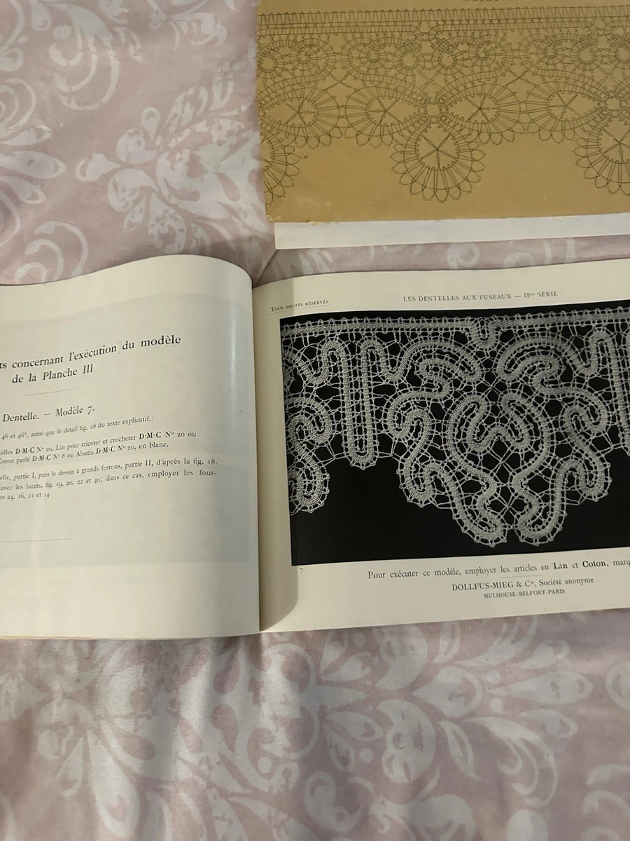 1924 DMC Les Dentelles aux Fuseaux IIme Serie Bobbin Lace Patterns Dillmont