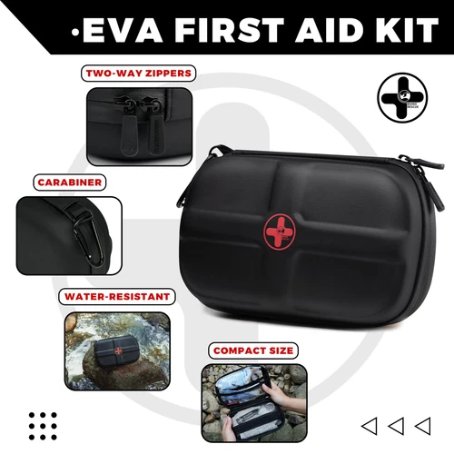 Kit de primeros auxilios, elegible para HSA/FSA, kit portátil impermeable para viajes, hogar, aprox. - Imagen 2 de 6