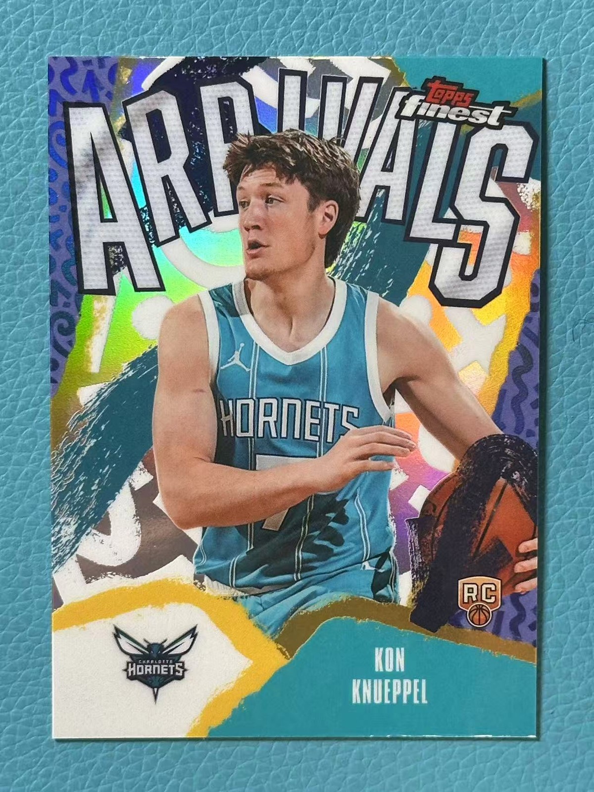 Kon Knueppel 2025-26 Topps Finest Refractor Arrivals RC Hornets #A-4