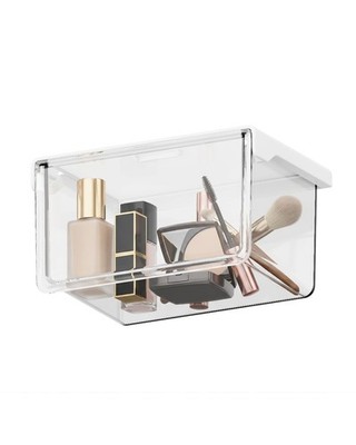 Hanging Cabinet Organizer   33° Tilted Under Desk Drawer & Bathroom Storage  ...