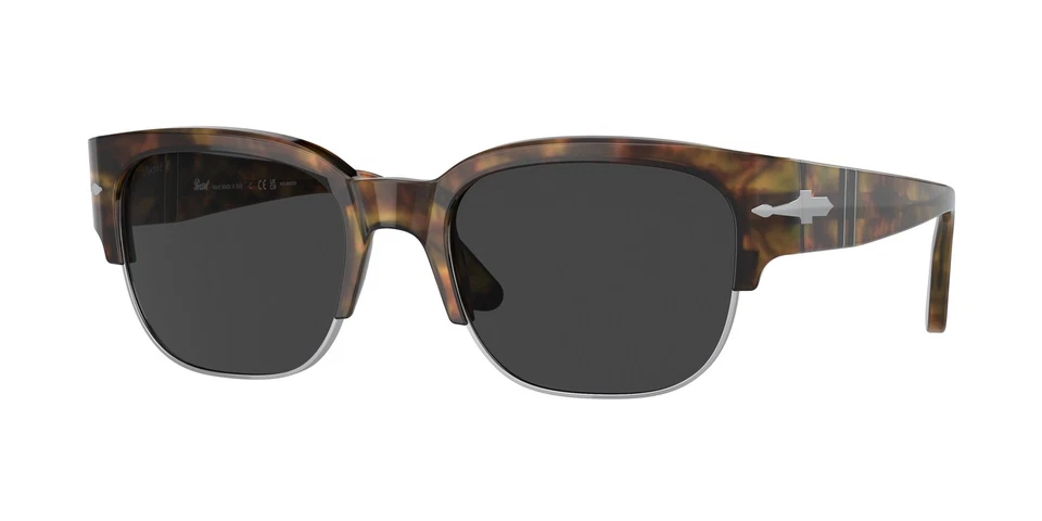PERSOL PO3319S 108 48 Tom Caffe Polar 黑色偏光 55 毫米男女通用太阳镜 — 第 2/2 张图片