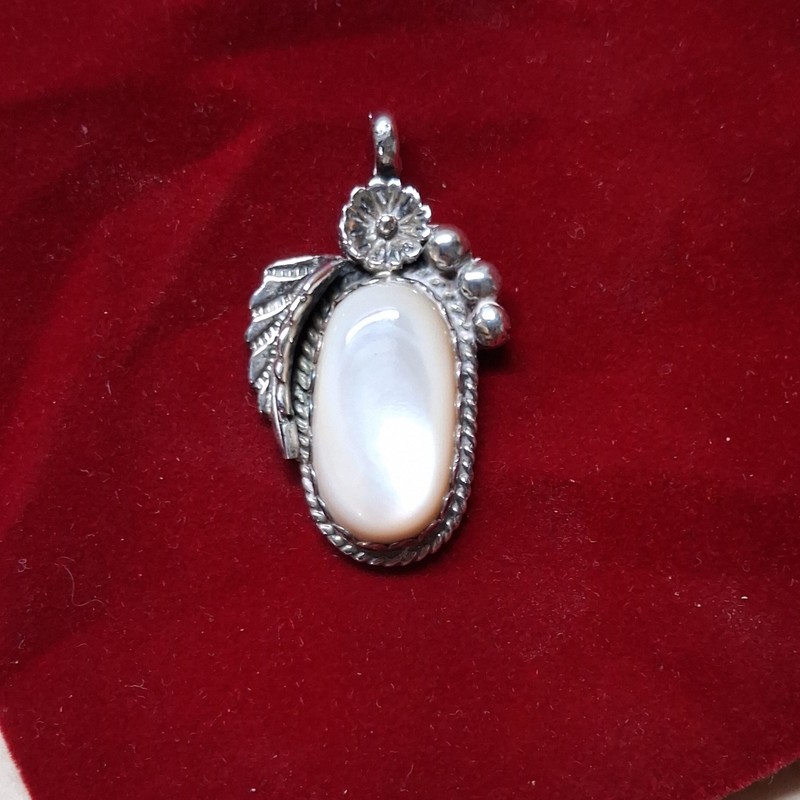 Southwestern Sterling Silver Vintage Opal Pendant By The Carlisle Jewelry Co 