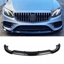 Front Lip Splitter Spoiler Gloss Black For Mercedes E-Class W213 E300 2016-2019