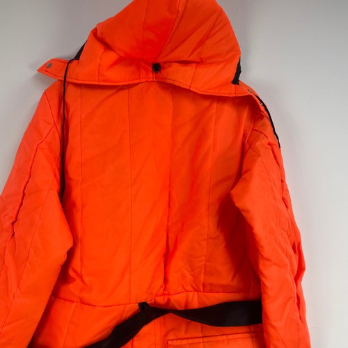 Ski Suit Bright Orange Belted Insulated Full Length Snowsuit Mens L - Picture 10 of 13
