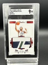 2020-21 Panini Flawless Patches Donovan Mitchell PT-DML Ruby /15 Jazz SGC 9