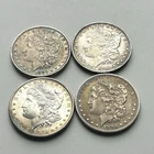 $1 Morgan Silver Dollar, lot of 4, 1880-O, 1881-O, 1882-S, 1883-P natural toning