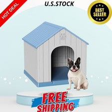 Resin Small Dog House Indoor Outdoor All-Weather Kennel