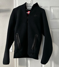 Nike Men s Black Full-Zip Fleece Hoodie Jacket Size S Mock Neck Zip Pockets