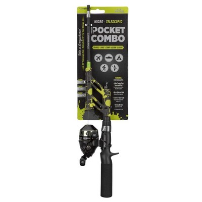 Pocket Combo, Fiberglass Micro Telescopic Spincast Fishing Pole Co