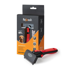 Deshedding Dog Brush for Short/Medium Hair (Medium,Red) – Gentle Deshedding Tool