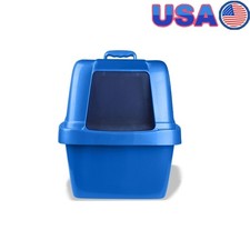 Sifting Enclosed Cat Litter Pan Odor Control Easy Cleanup Multi Cat Use