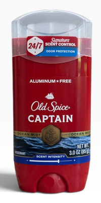 Old Spice Captain Ocean Mist Deodorant 3.0 OZ, Aluminum-Free