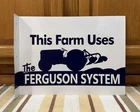The Ferguson System Flange Sign Tractor Double Sided Vintage Style Wall Decor