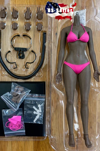 Uncensored 1/6 scale XL Bust Dark Skin Female Seamless Figure Body JIAOUDOL USA