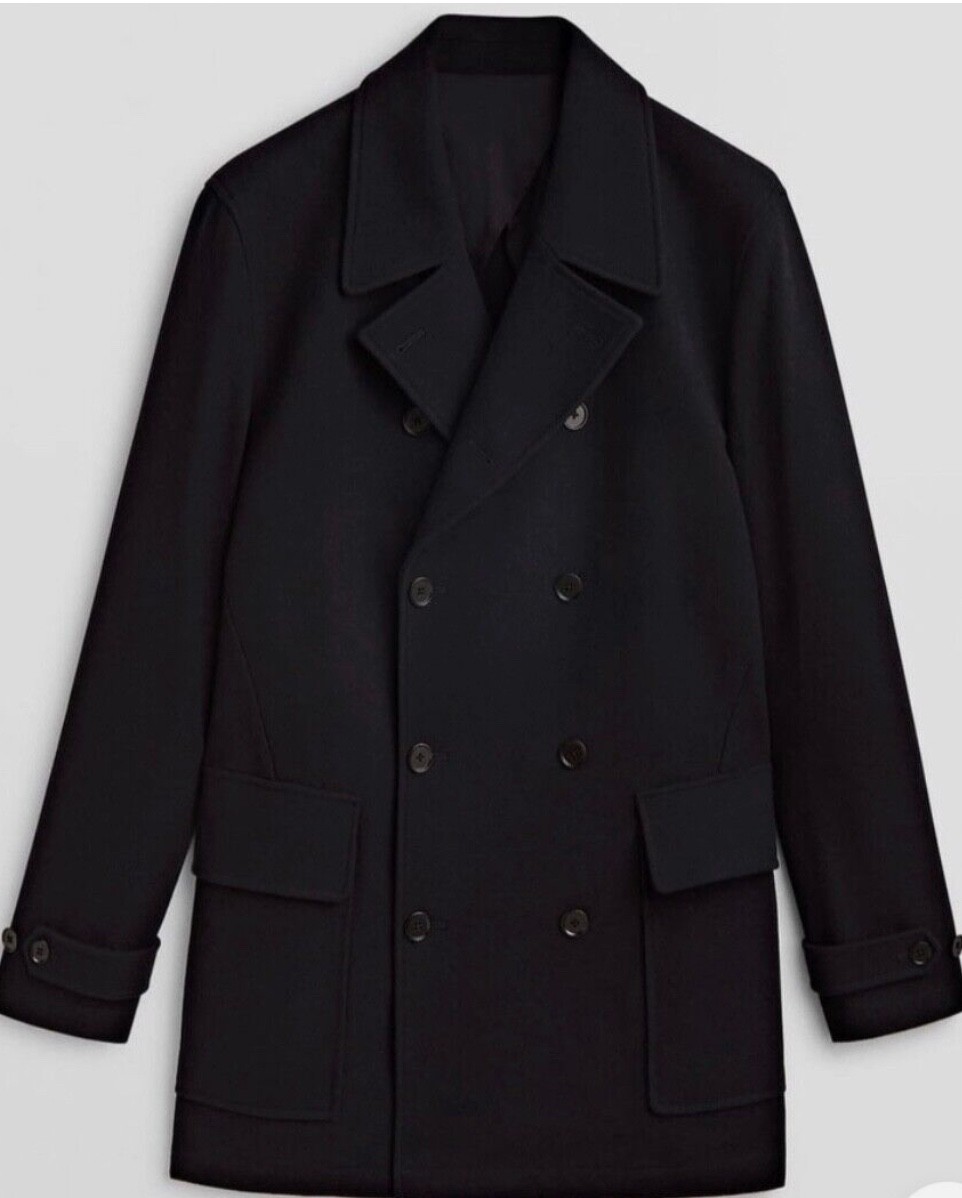 MASSIMO DUTTI Navy Peacoat 100%Woll - Size M