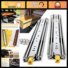 Heavy Duty Locking Drawer Slides - Full Extension Runners, 479 lb Capacity, 12-6