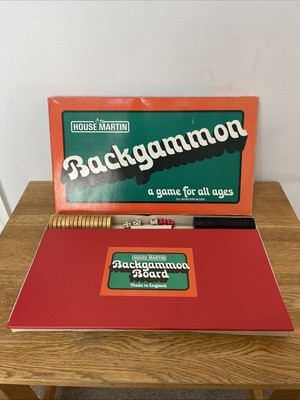 Vintage Backgammonhaus Martin Komplettsatz Brettspiel lackierte Teile