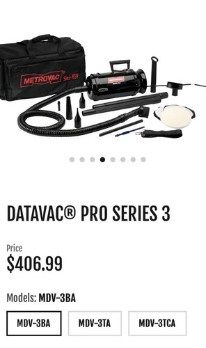 MetroVac DataVac Pro Series 3 MDV-3BA Computer Cleaning Kit Dust Blower