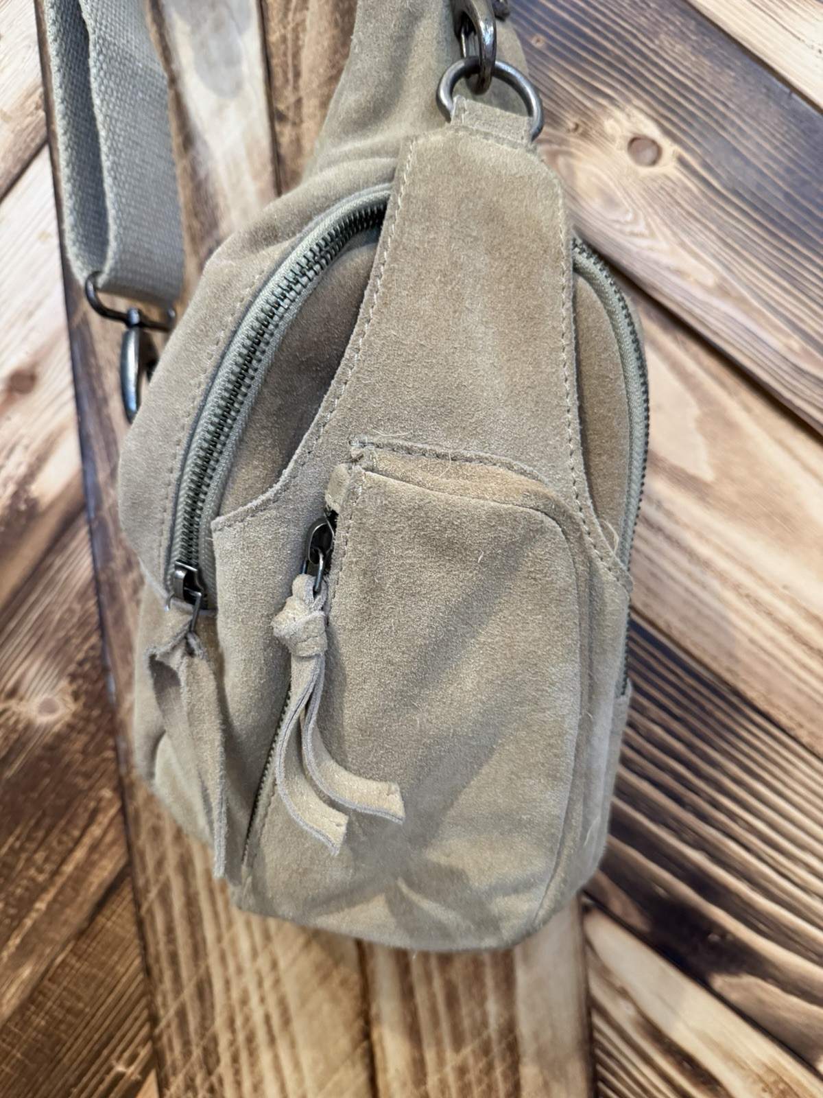 Free People Hudson Sling Bag Suede