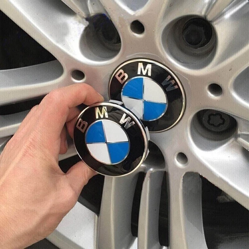 Fit For BMW Set of 4Pcs 68mm Wheel Center Hub Caps Logo Badge Rim Hubcaps Emblem - Image 3 of 4