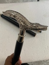 Nautical Brass Handle Wooden Walking Stick Cane Vintage Style Handmade