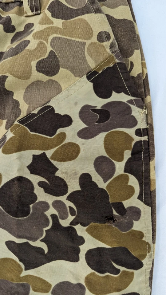 Vintage Field Pant Duck Camo GameHide Nylon Canvas Camouflage Hunting Pants 36 - Image 4 of 4