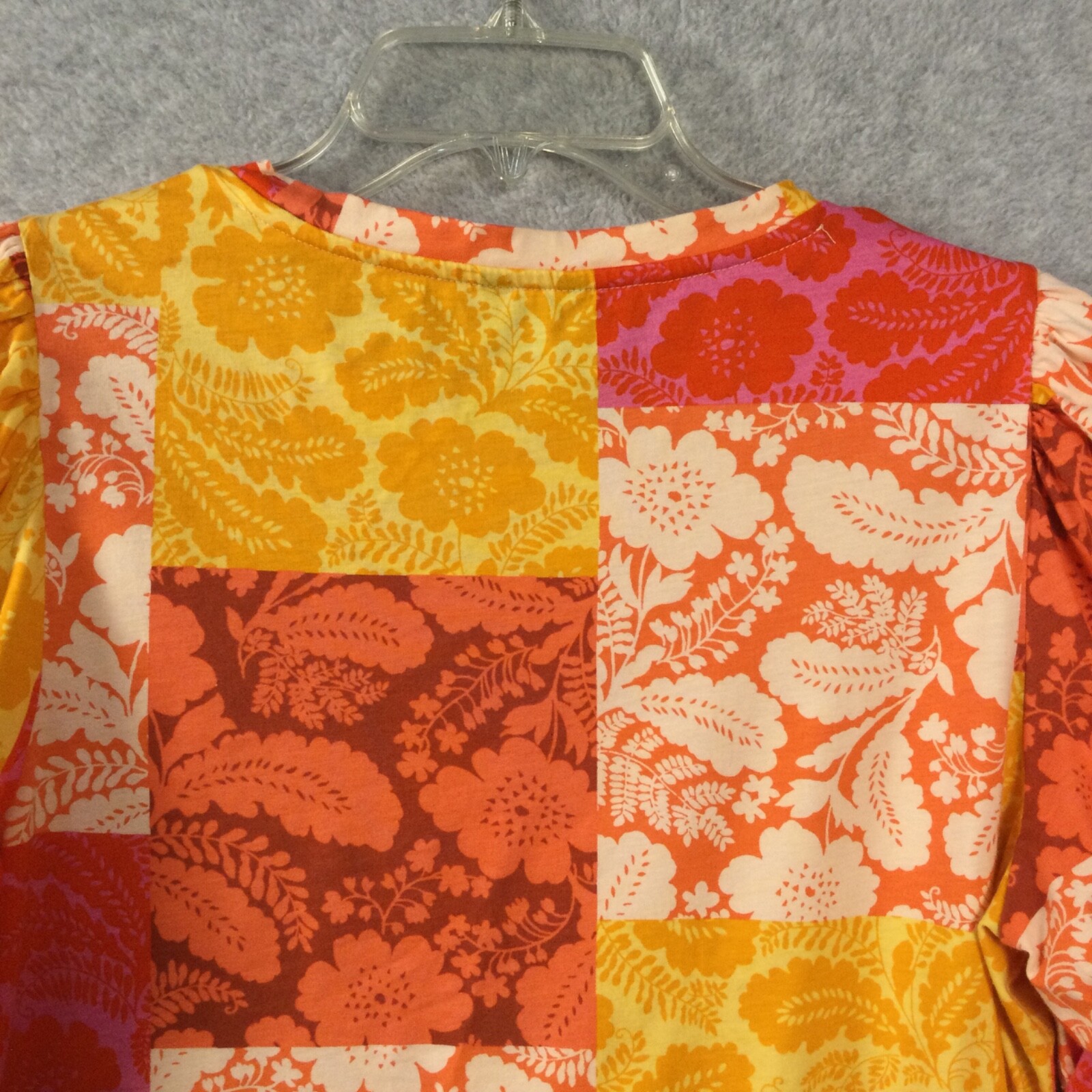 Ann Taylor Top Women's Medium Patchwork Floral Sh… - image 4