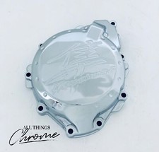 HAYABUSA ENGRAVED CHROME DIAMOND CUT STATOR COVER 1999-2007 SUZUKI HAYABUSA