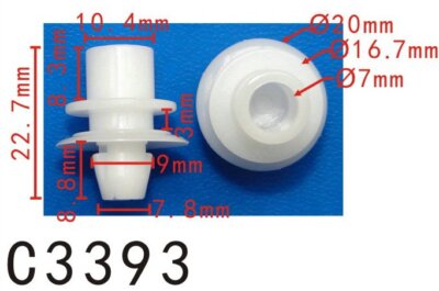 20pcs Rear Wing Clip Holder Fit Benz / SMART Q0001781V002000000 by Autobahn88
