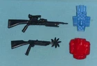 GI G.I. Joe gijoe ZANDAR + ZARANA WEAPONS PARTS LOT gun backpack FREE SHIP